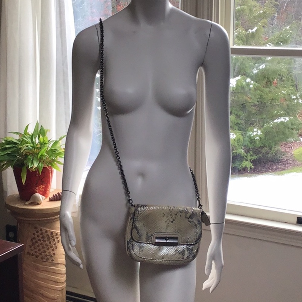 Coach crossbody snake skin bag